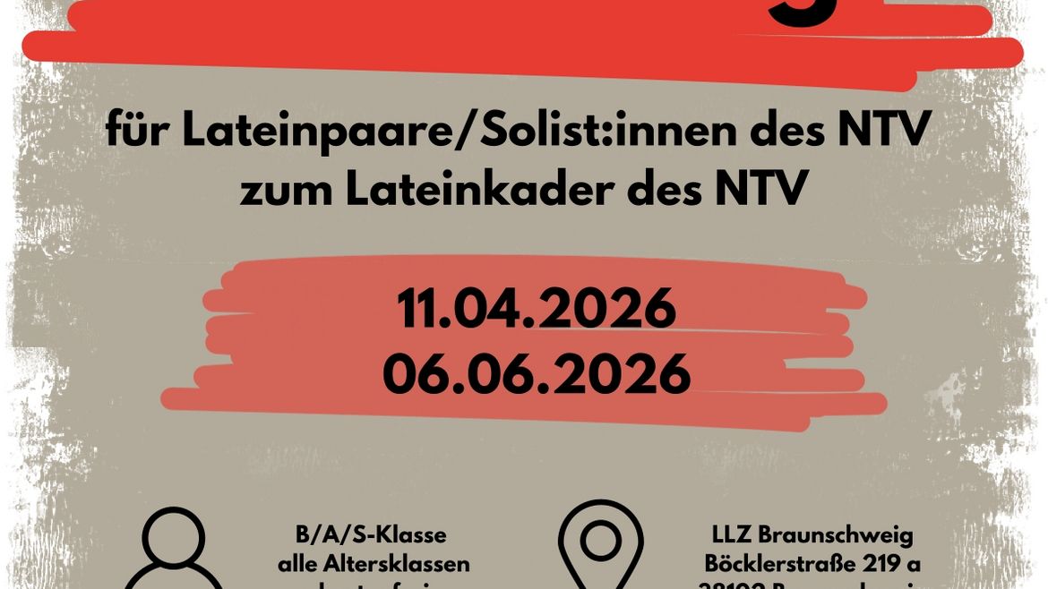 Einladung zum Lateinkader des NTV